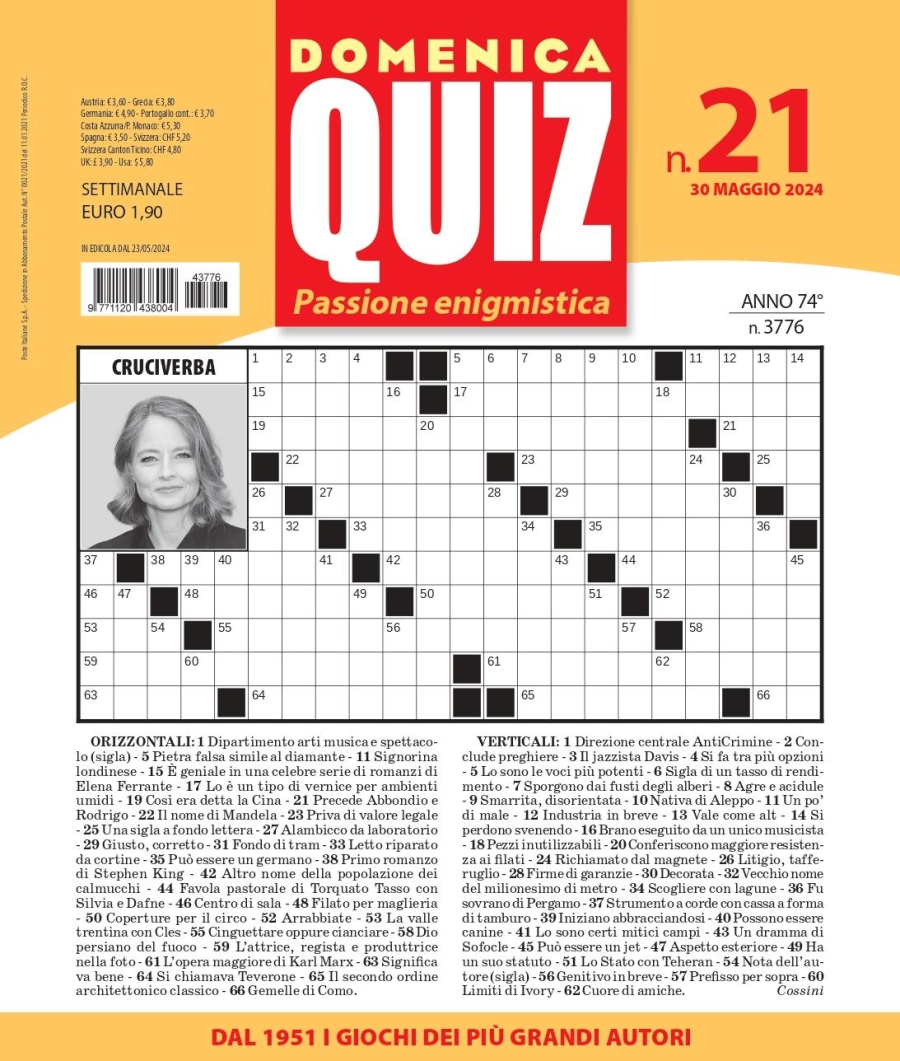 Copertina Domenica Quiz n.3776