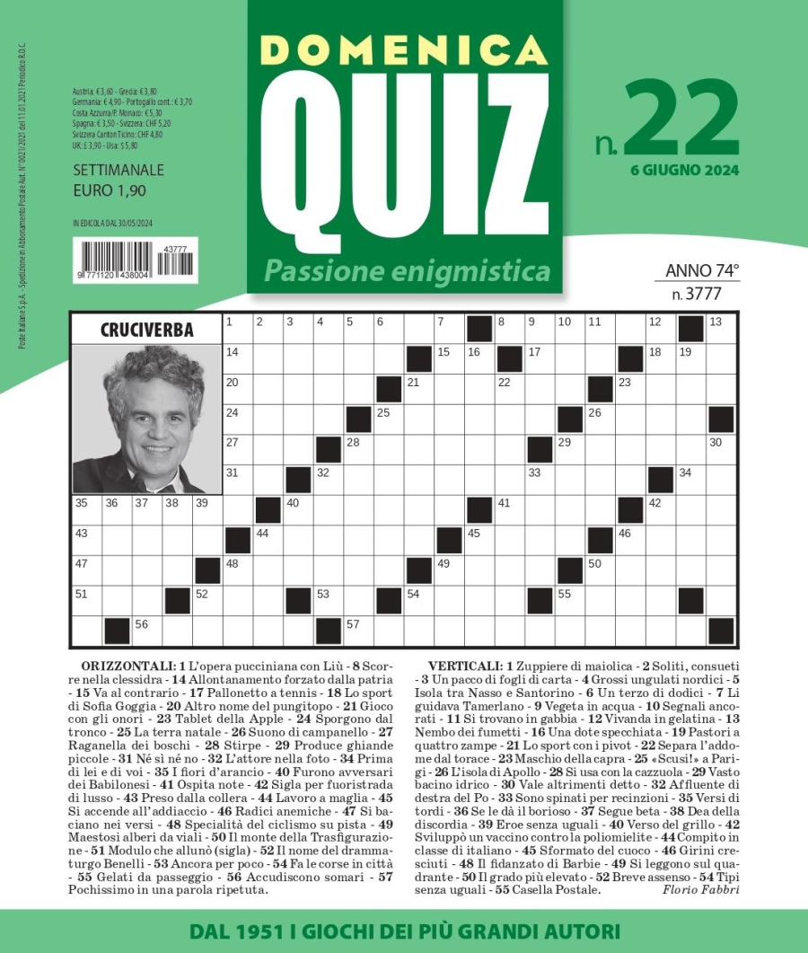 Copertina Domenica Quiz n.3777