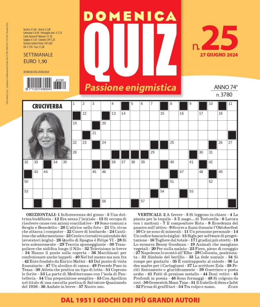 Copertina Domenica Quiz n.3780