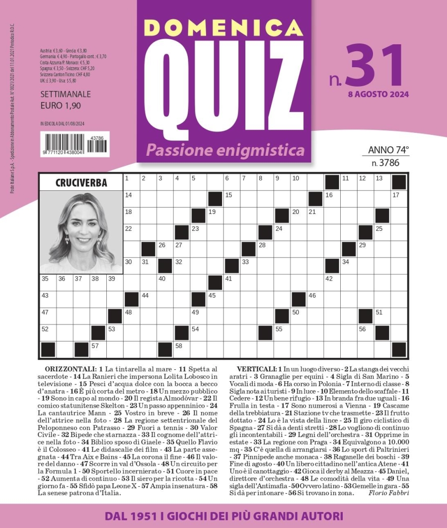 Copertina Domenica Quiz n.3786