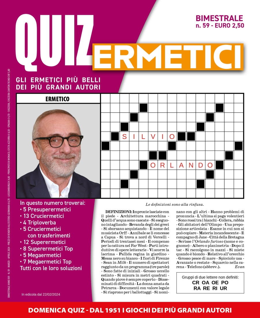 Copertina Quiz Ermetici n.59
