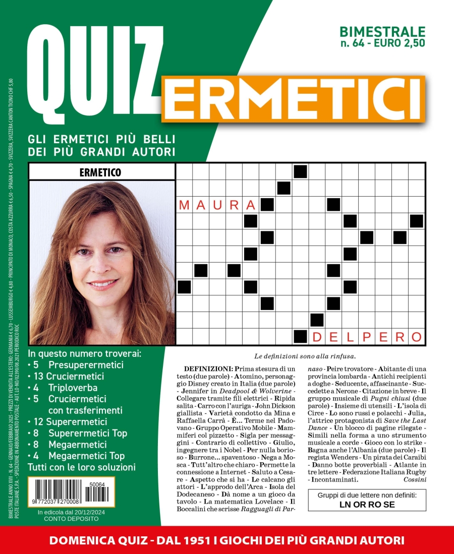Copertina Quiz Ermetici n.64