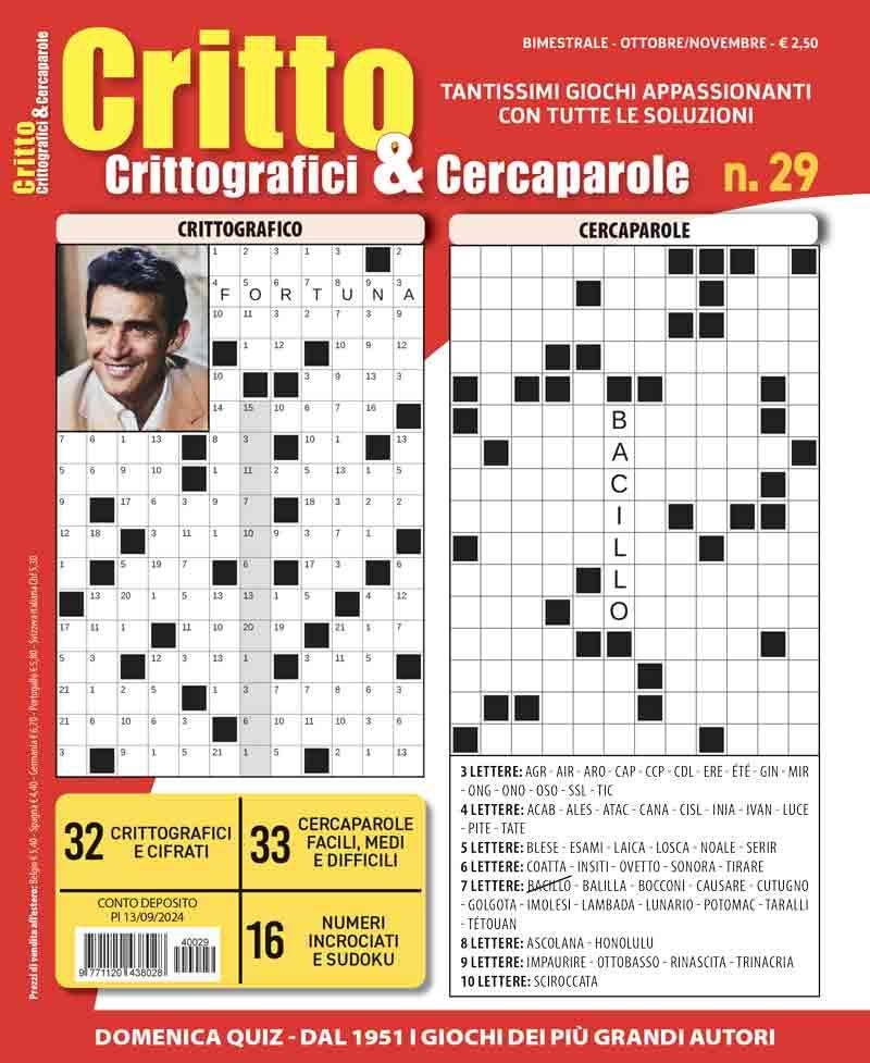 Copertina Crittografici e Cercaparole n.29