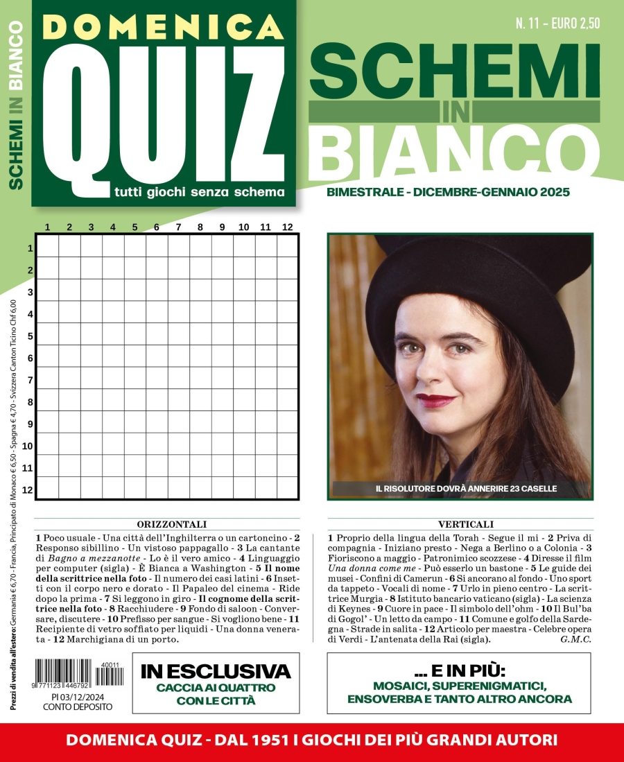 Copertina Schemi in Bianco n.11