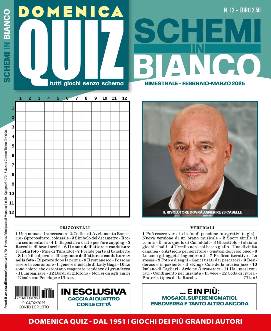 Copertina Schemi in Bianco n.12