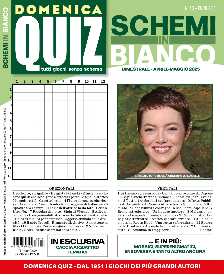 Copertina Schemi in Bianco n.13