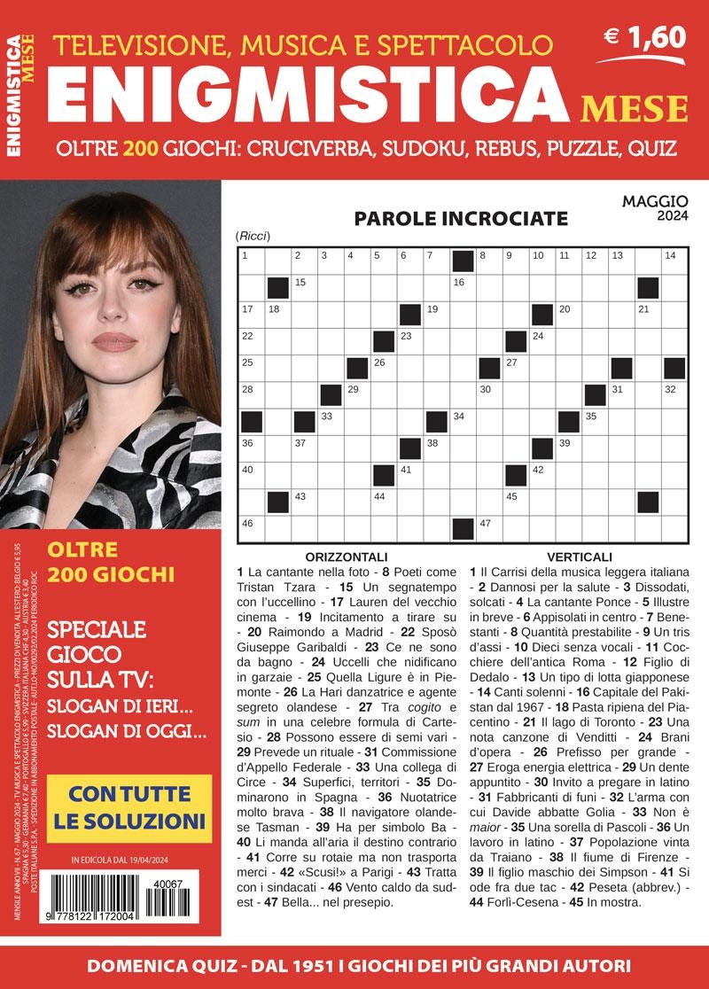 Copertina Enigmistica Mese n.67