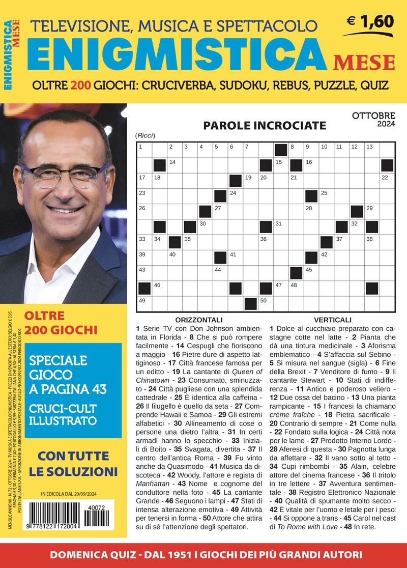 Copertina Enigmistica Mese n.72