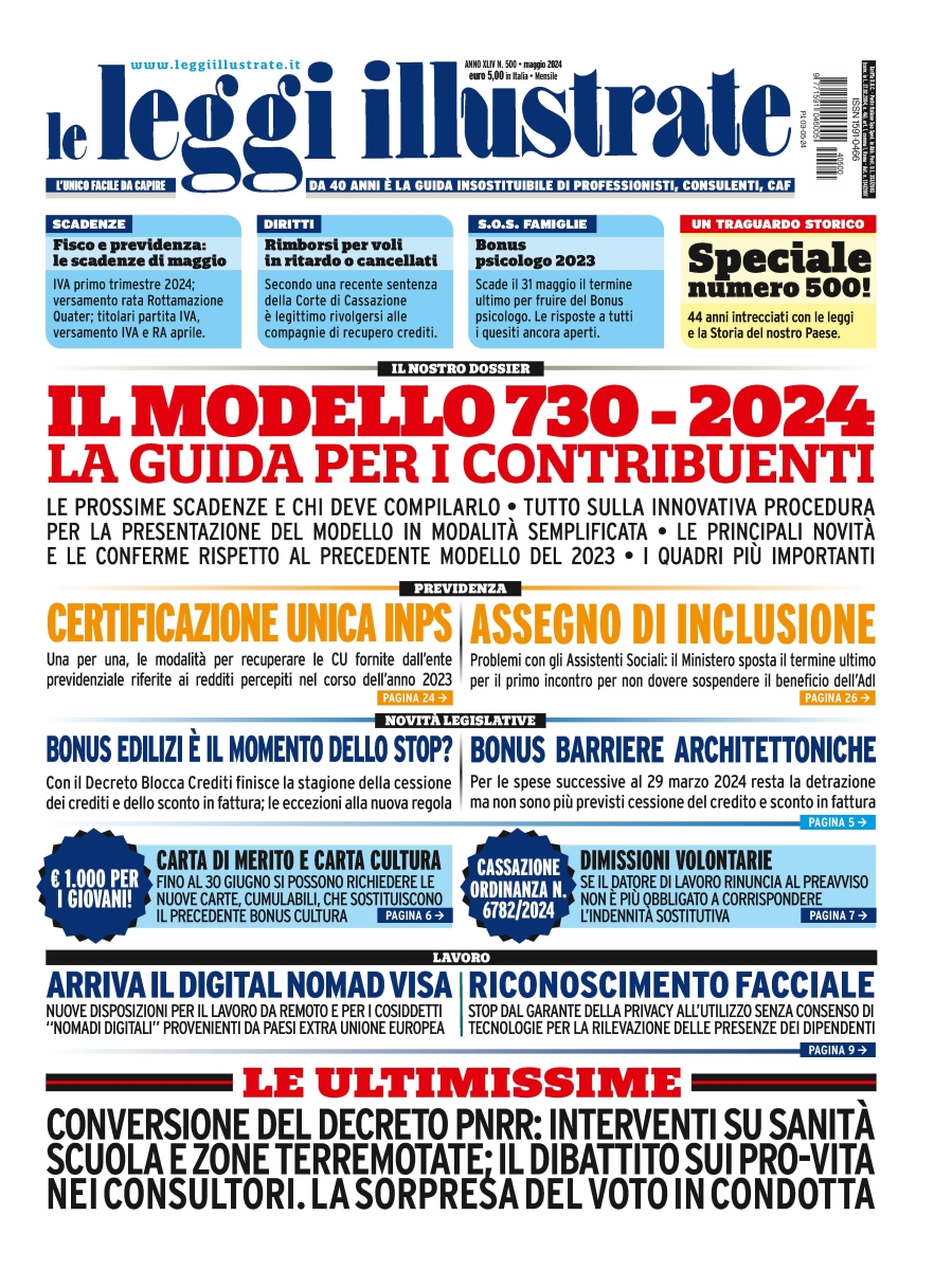 Copertina Leggi Illustrate n.500