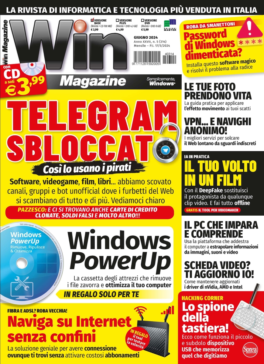 Copertina Win Magazine n.314