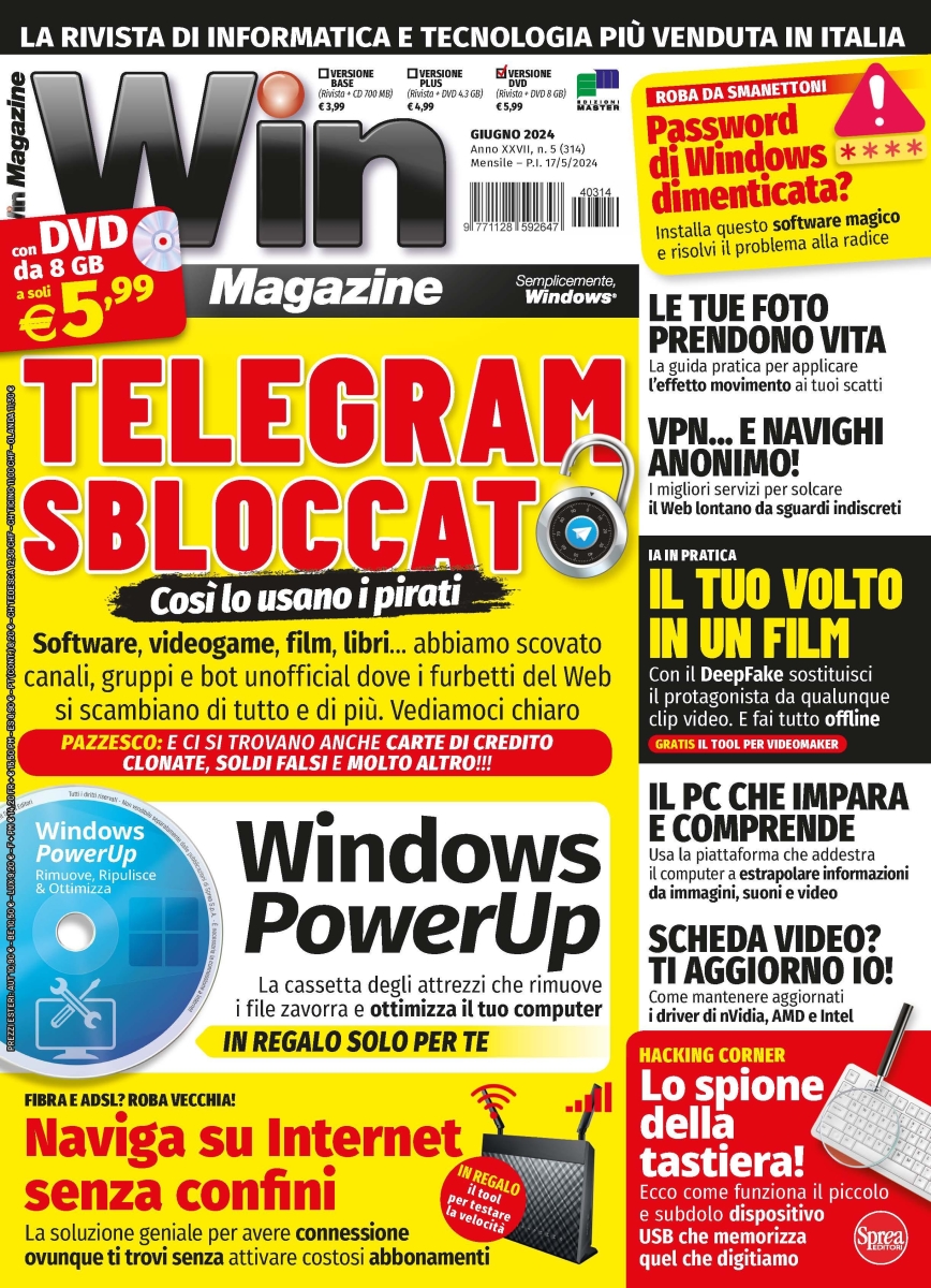 Copertina Win Magazine DVD n.314