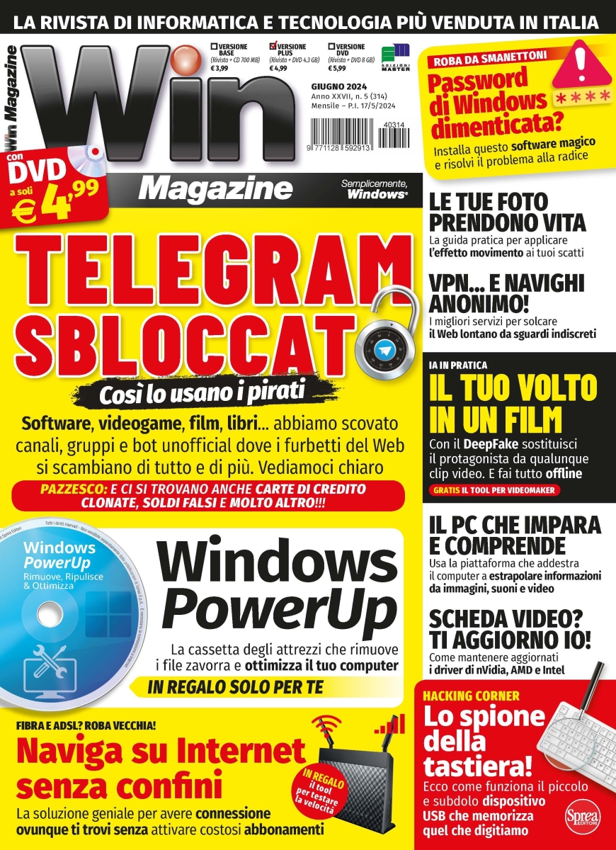 Copertina Win Magazine Plus n.314