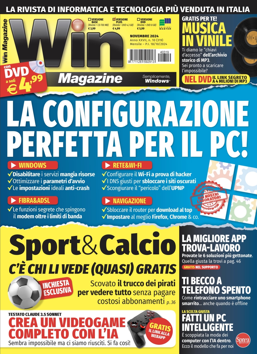 Copertina Win Magazine Plus n.319