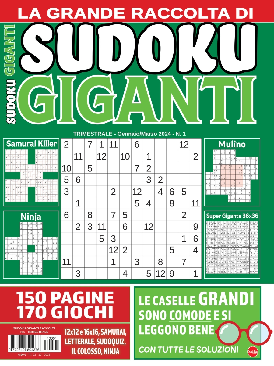 Copertina Sudoku Giganti Raccolta n.1
