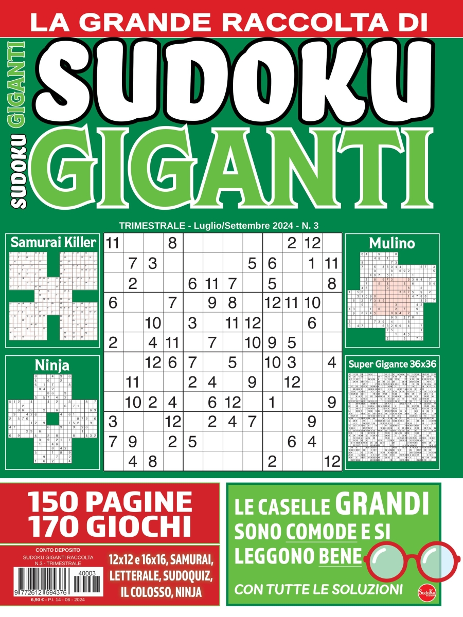 Copertina Sudoku Giganti Raccolta n.3