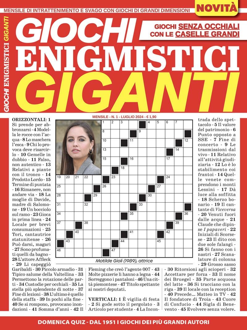 Copertina Giochi Enigmistici Giganti n.1