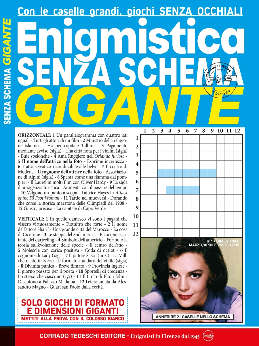 Copertina Enigmistica Senza Schema Gigante n.7