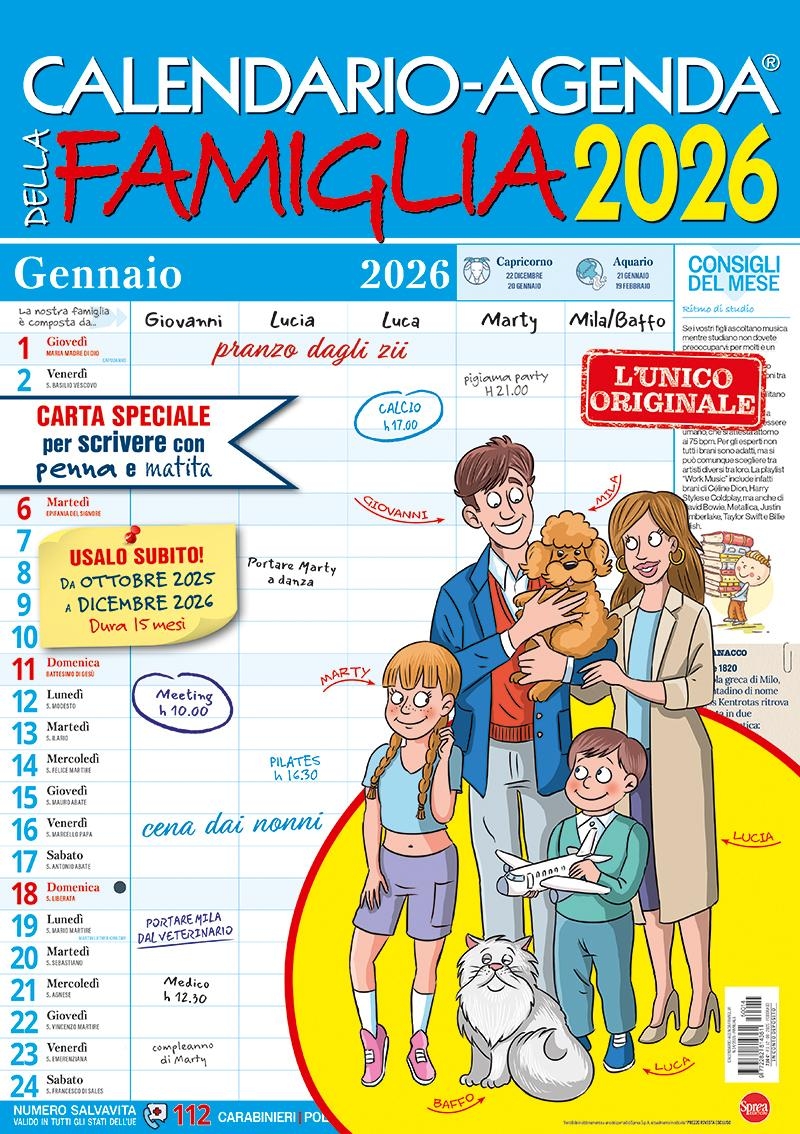 Copertina Calendario - Agenda/Famiglia n.14