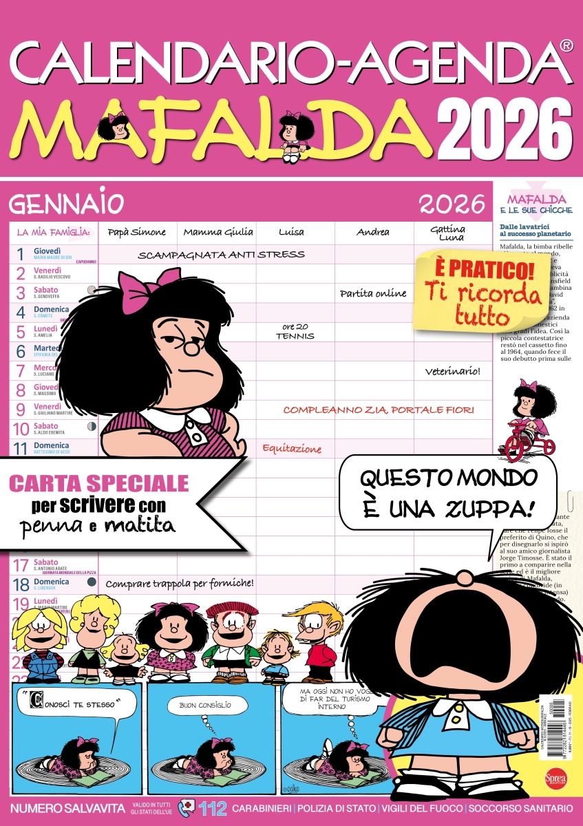 Copertina Calendario - Agenda/Mafalda n.5