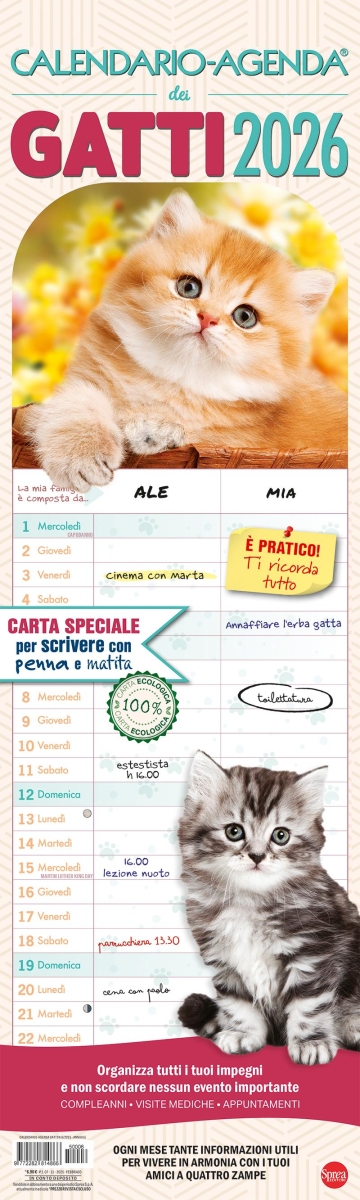 Copertina Calendario - Agenda/Gatti n.6