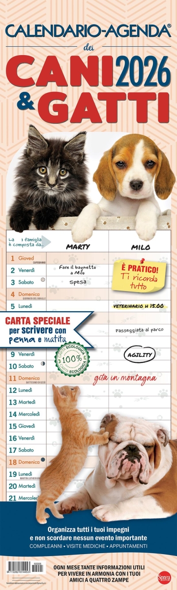 Copertina Calendario - Agenda/Cani e Gatti n.5