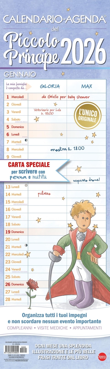Copertina Calendario - Agenda/Piccolo Principe n.5