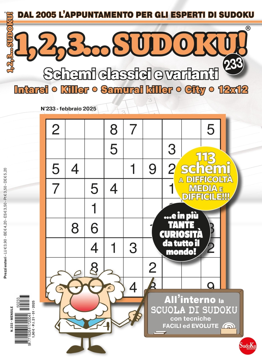Copertina 1,2,3 Sudoku n.233