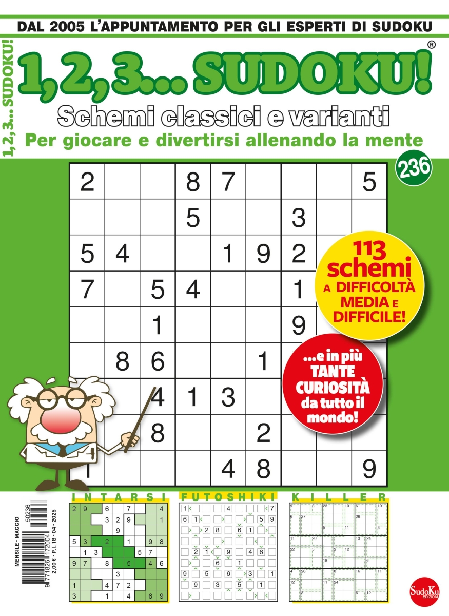 Copertina 1,2,3 Sudoku n.236