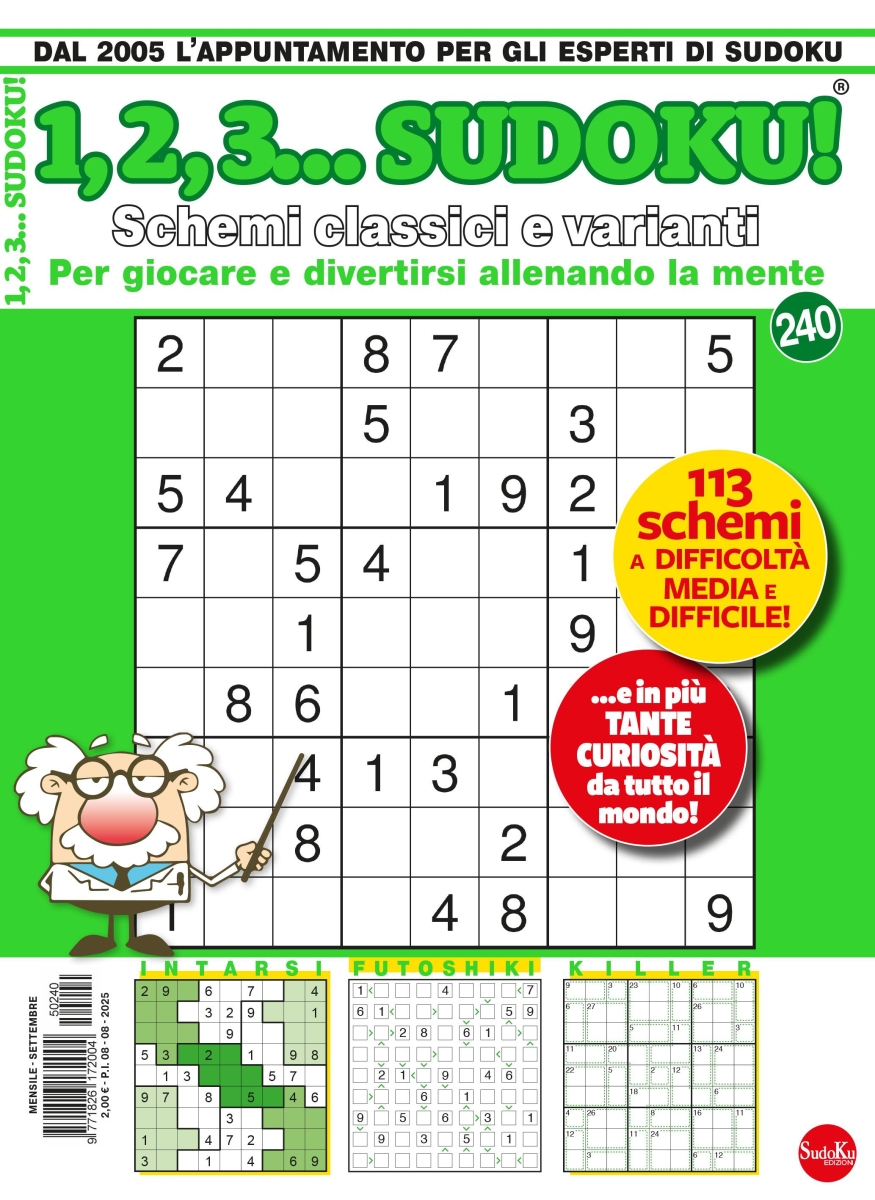 Copertina 1,2,3 Sudoku n.240