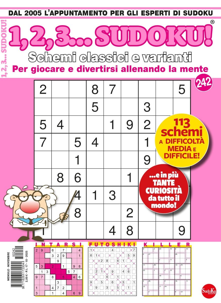 Copertina 1,2,3 Sudoku n.242