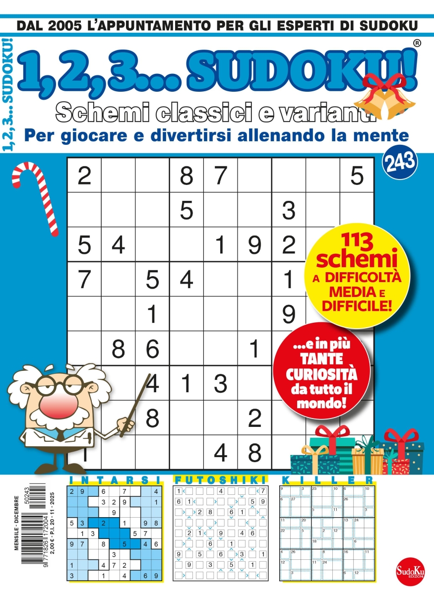 Copertina 1,2,3 Sudoku n.243