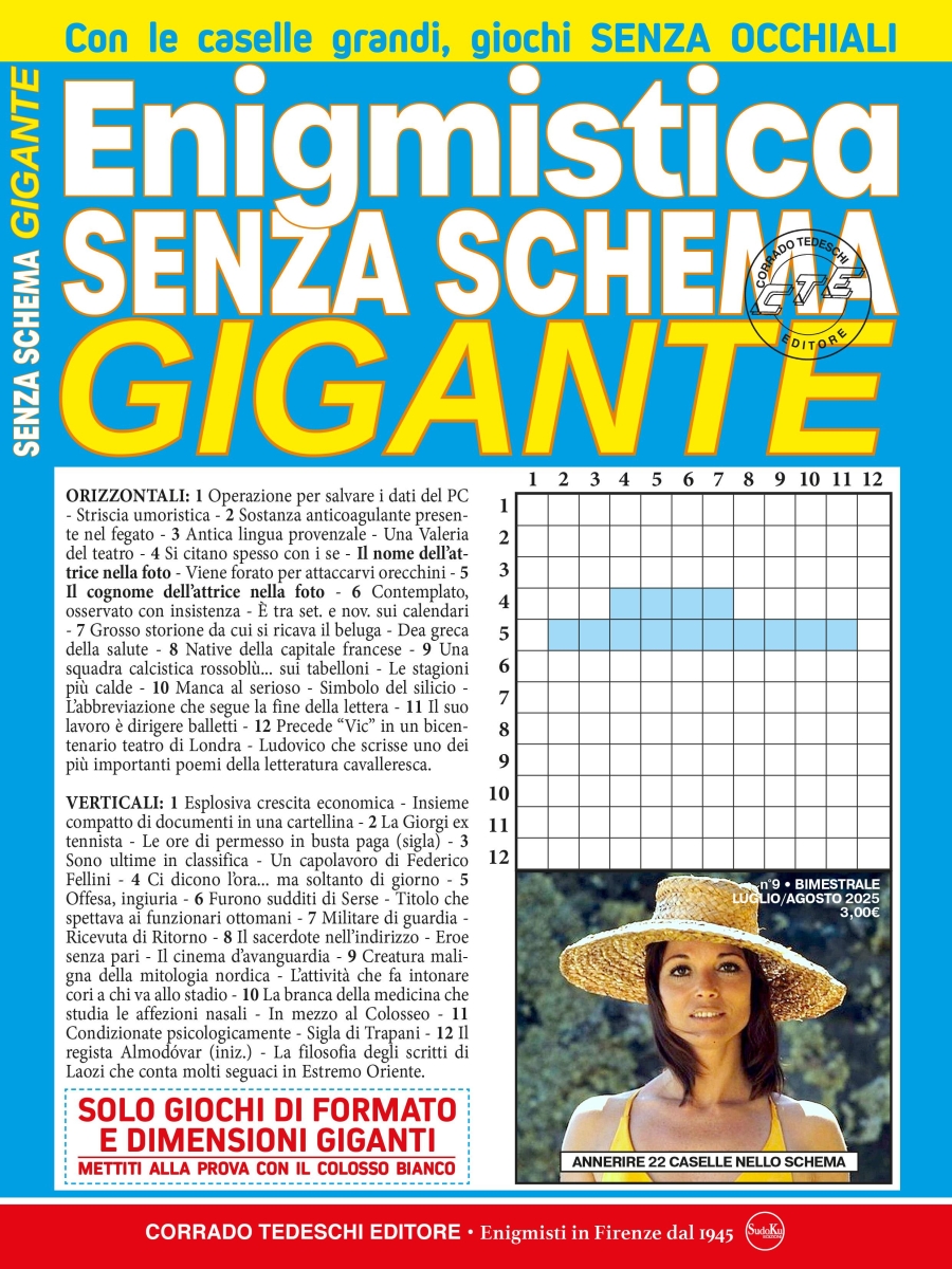Copertina Enigmistica Senza Schema Gigante n.9
