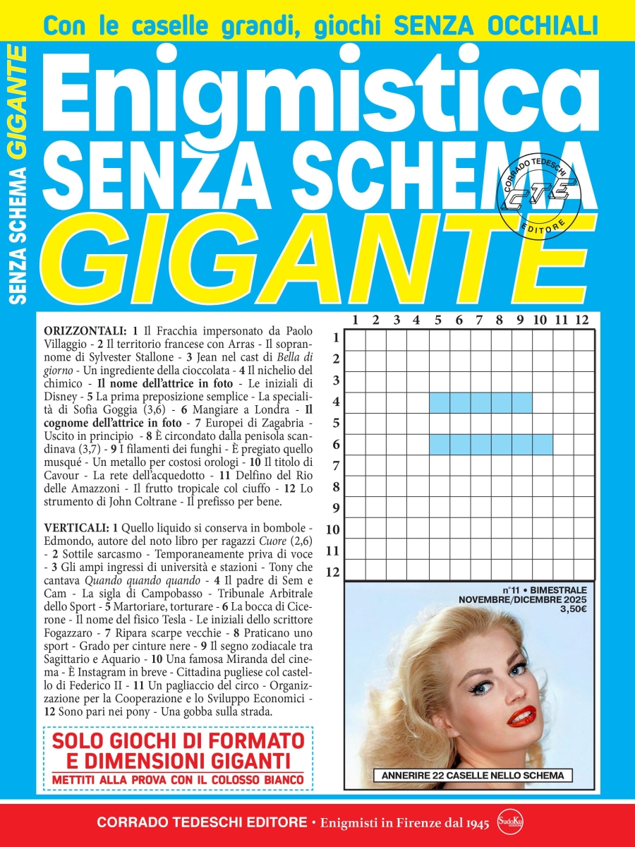 Copertina Enigmistica Senza Schema Gigante n.11