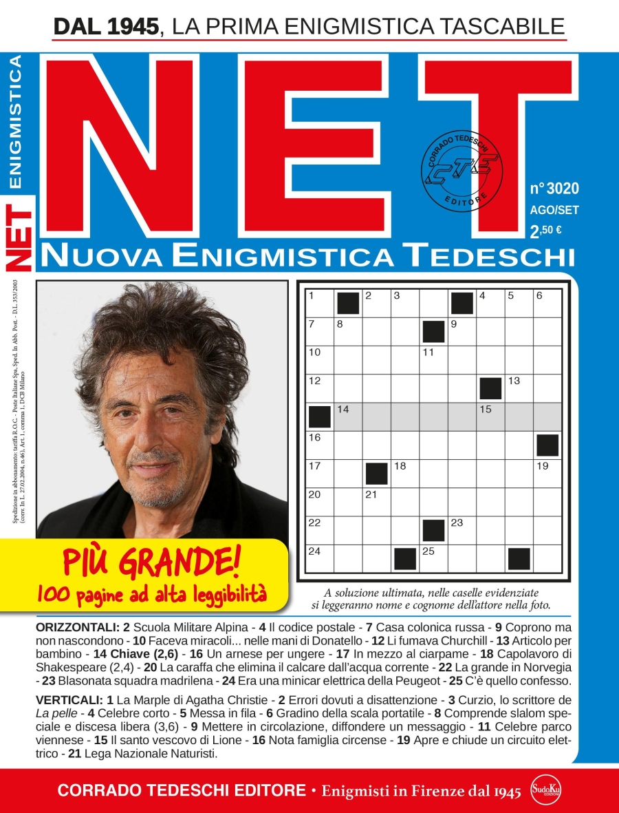 Copertina Nuova Enigmistica Tedeschi n.3020