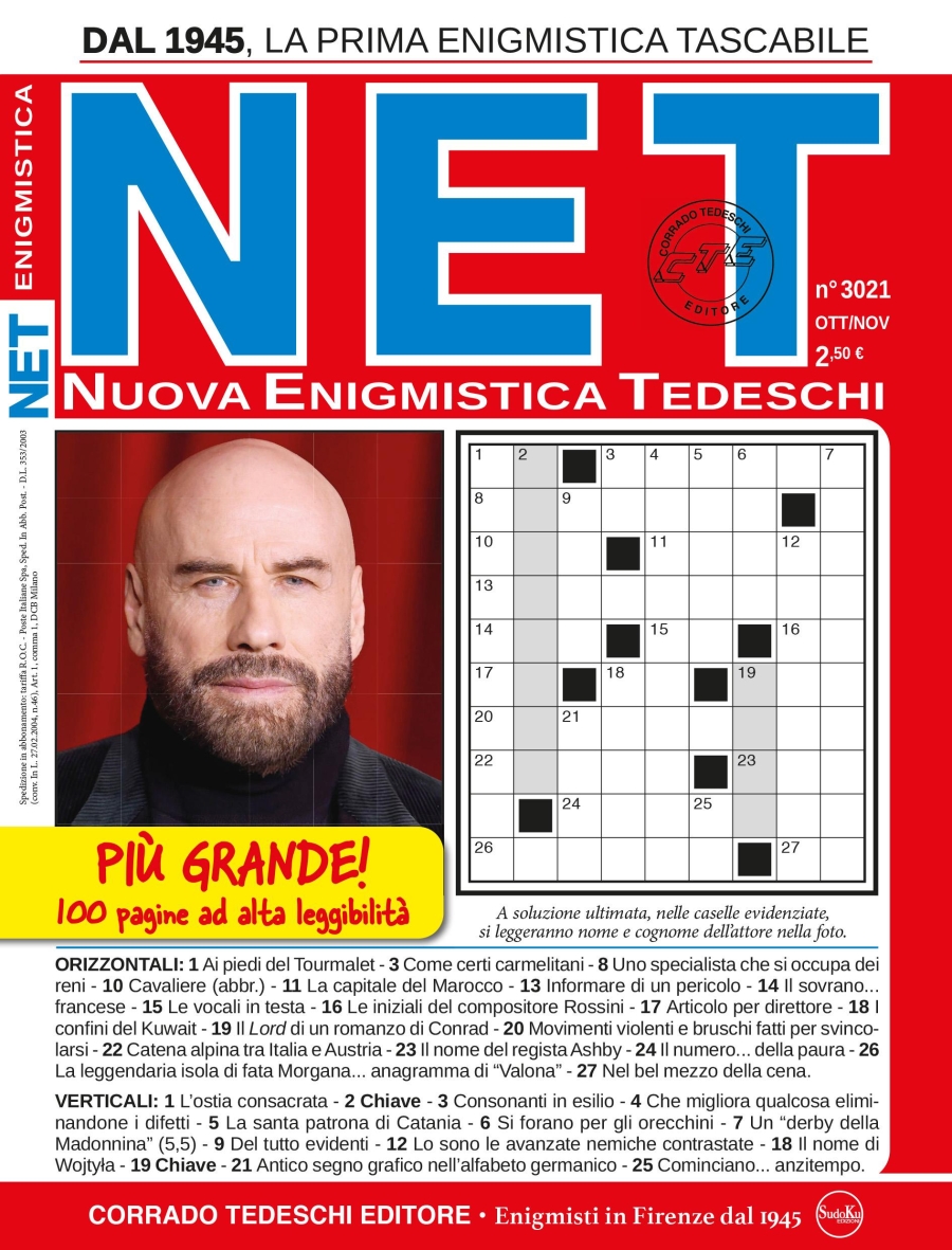 Copertina Nuova Enigmistica Tedeschi n.3021