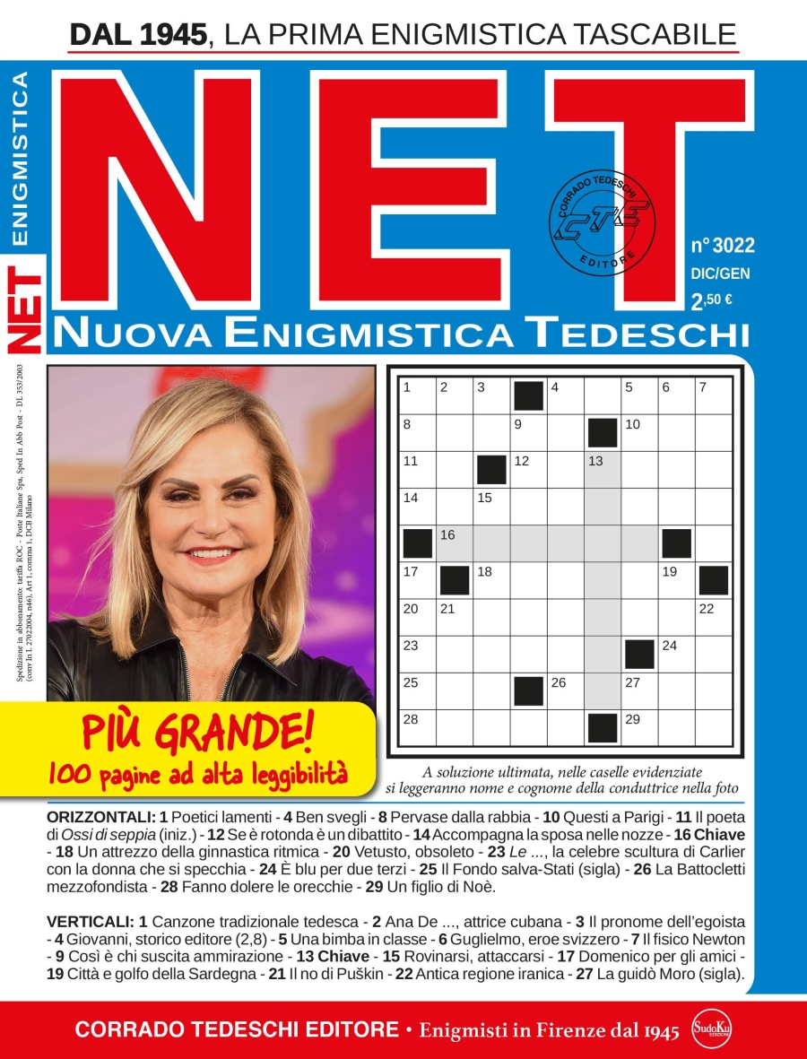 Copertina Nuova Enigmistica Tedeschi n.3022