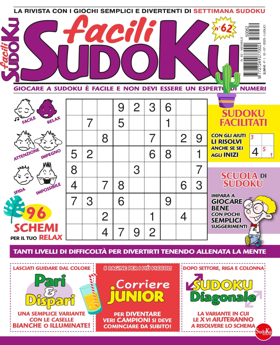Copertina Facili Sudoku n.62