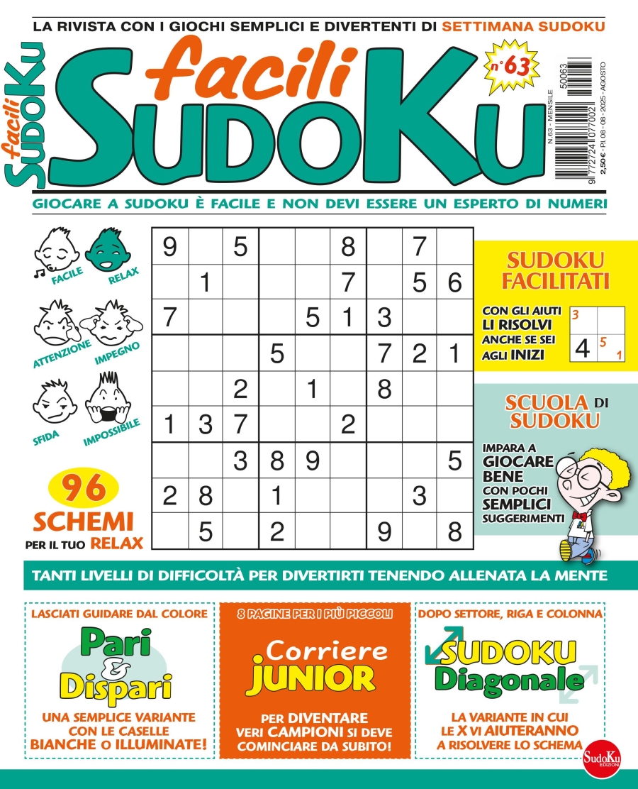 Copertina Facili Sudoku n.63