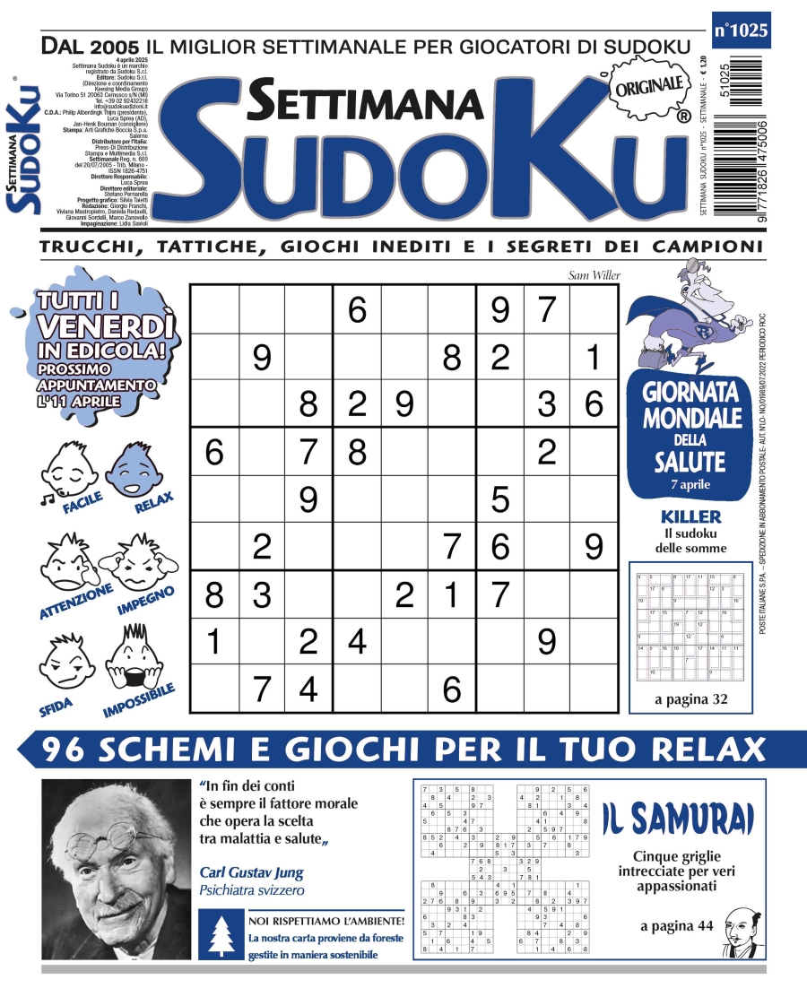 Copertina Settimana Sudoku n.1025