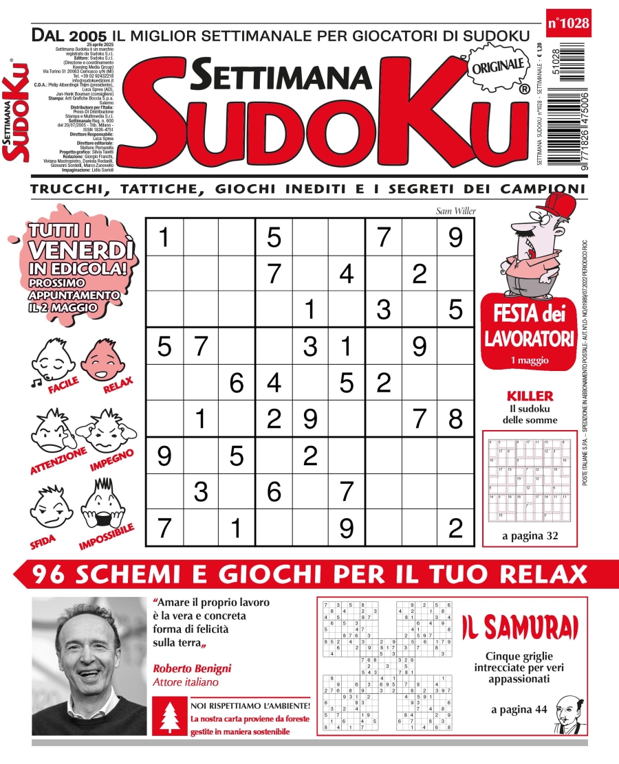 Copertina Settimana Sudoku n.1028