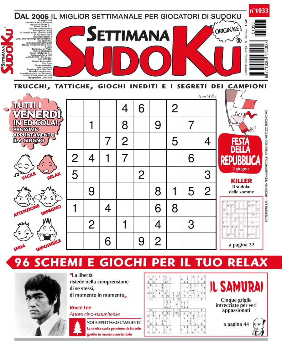 Copertina Settimana Sudoku n.1033