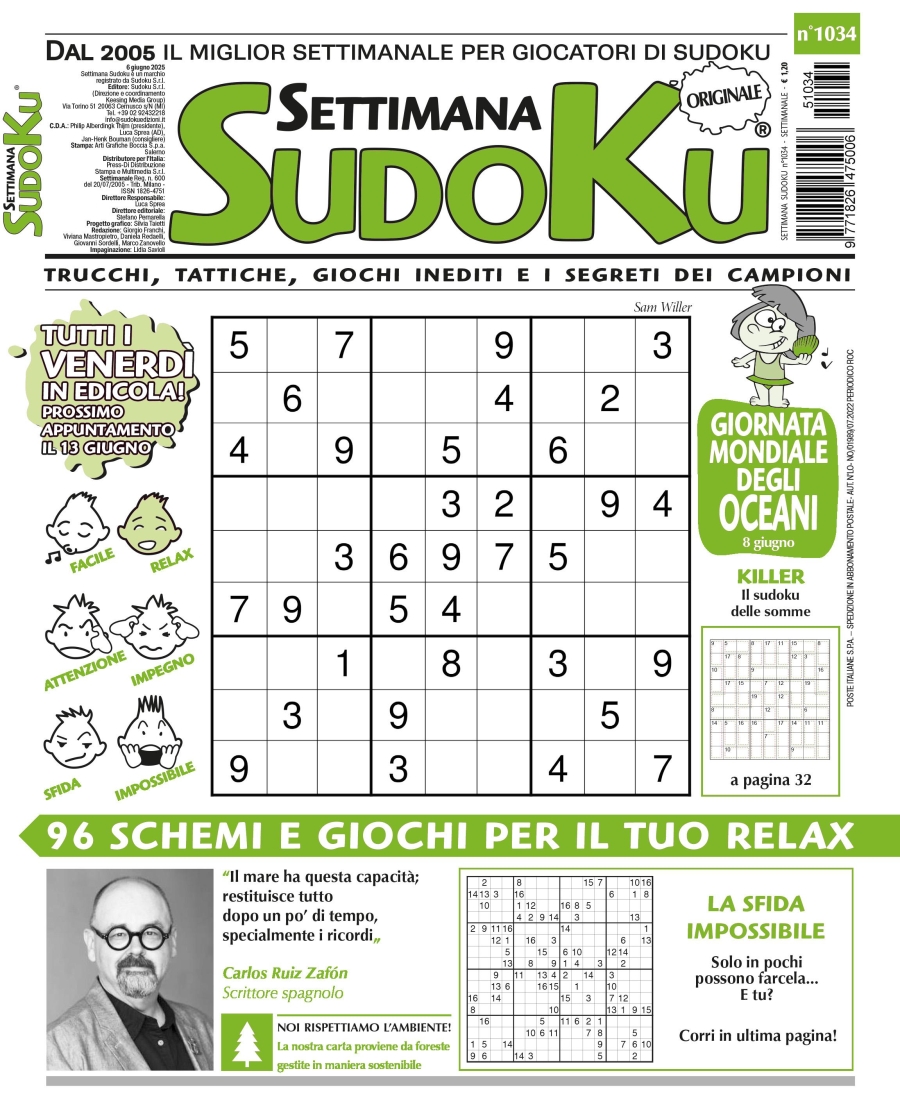 Copertina Settimana Sudoku n.1034