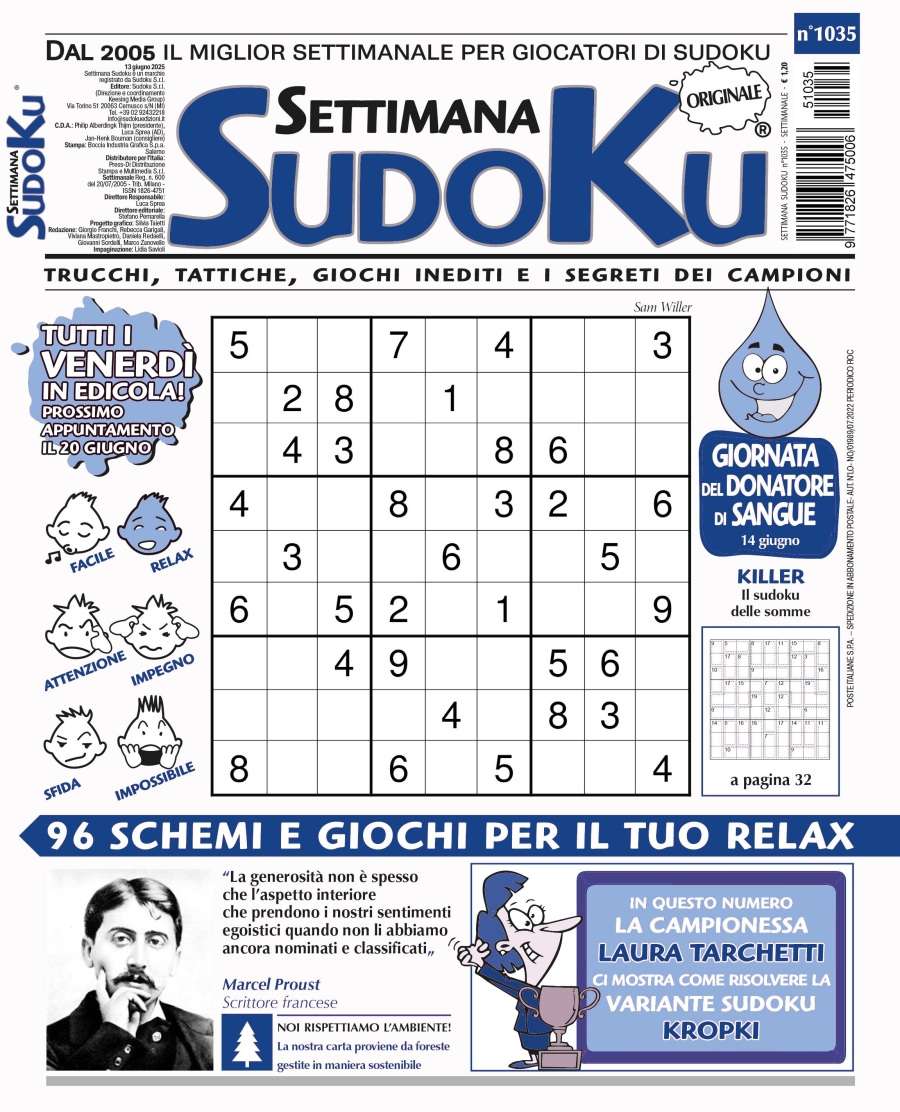 Copertina Settimana Sudoku n.1035