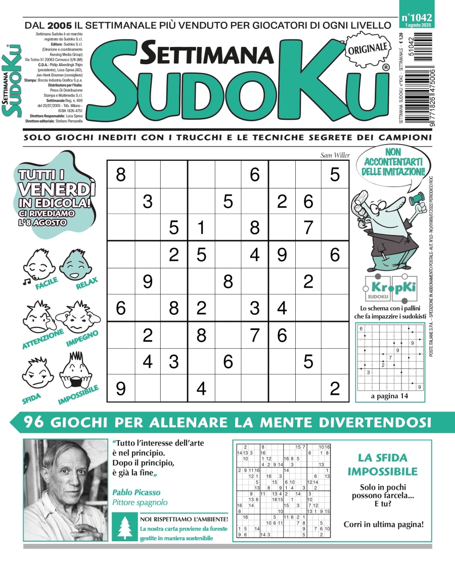 Copertina Settimana Sudoku n.1042