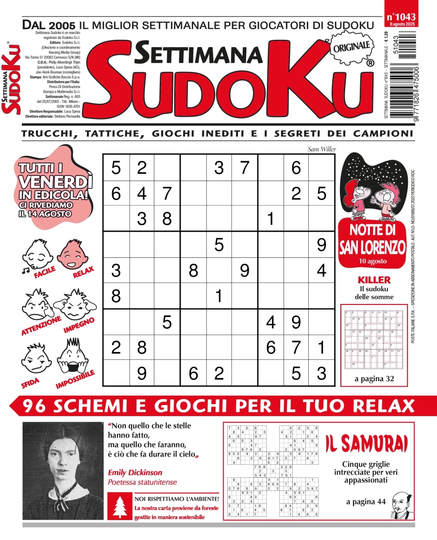 Copertina Settimana Sudoku n.1043