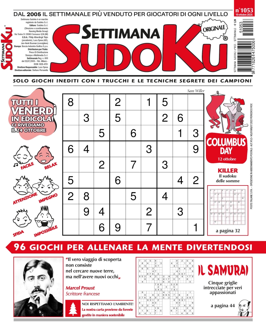 Copertina Settimana Sudoku n.1053