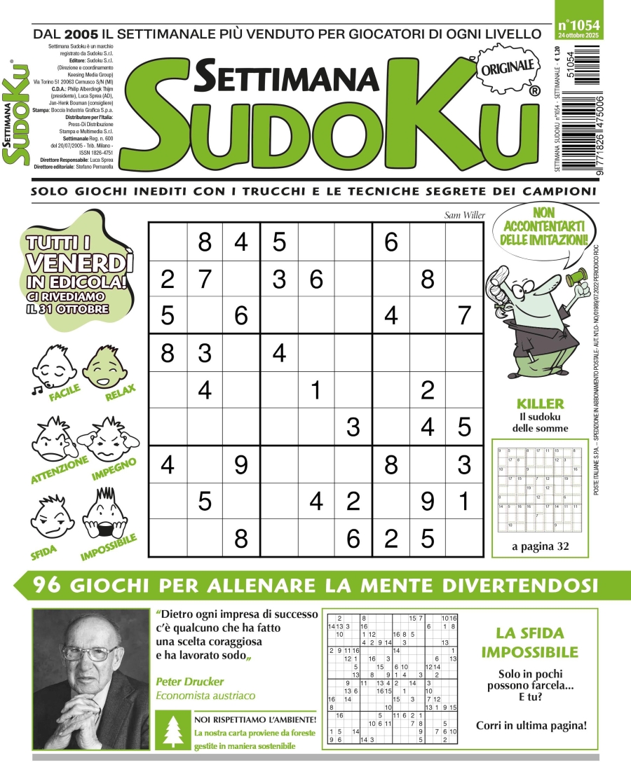Copertina Settimana Sudoku n.1054