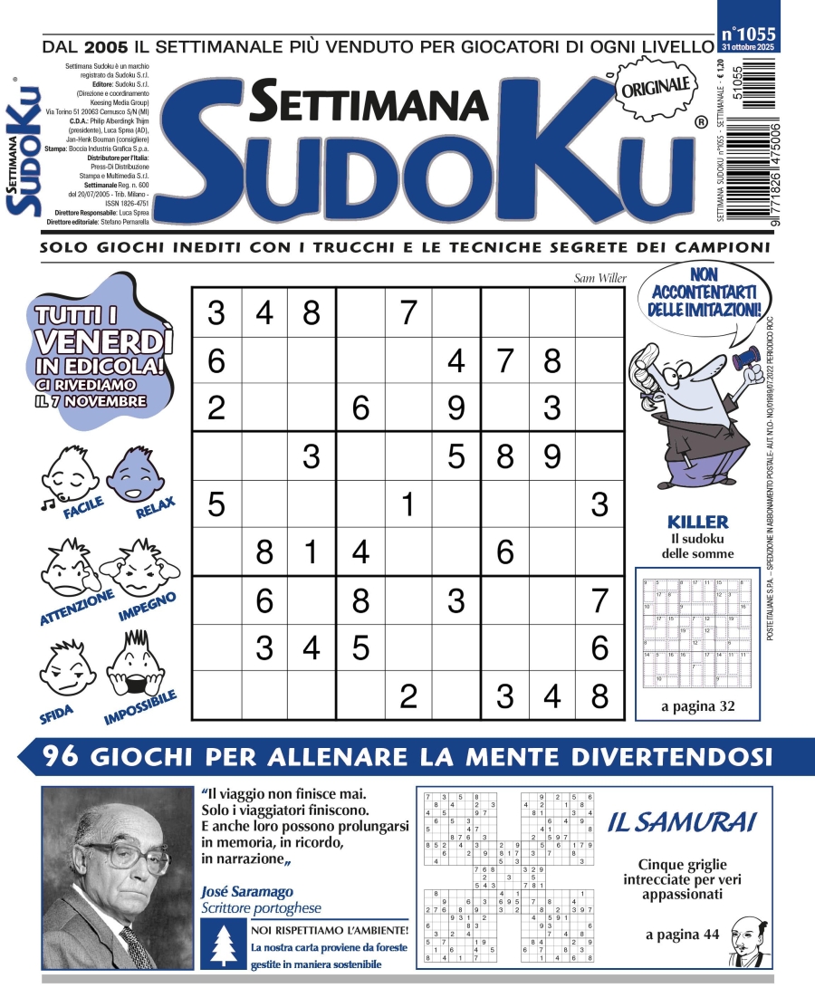 Copertina Settimana Sudoku n.1055