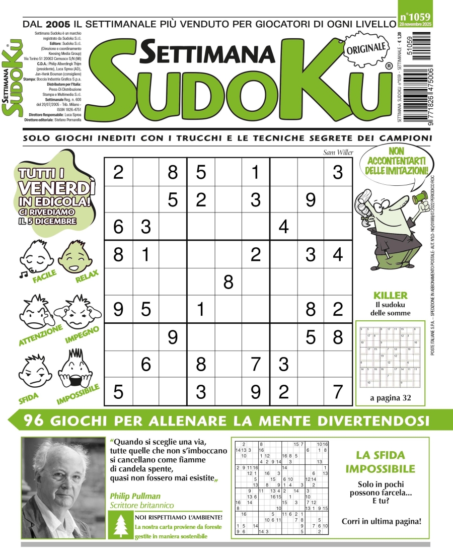 Copertina Settimana Sudoku n.1059