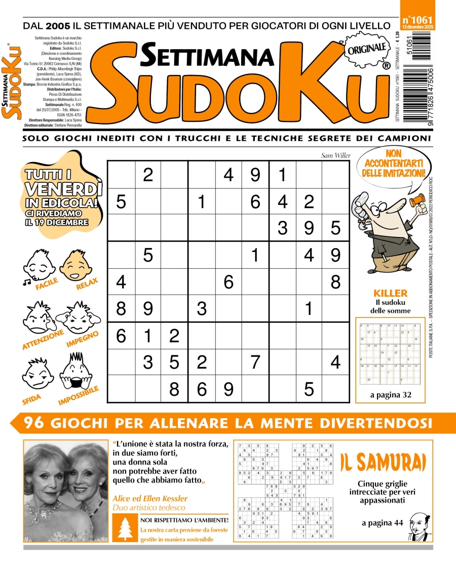 Copertina Settimana Sudoku n.1061